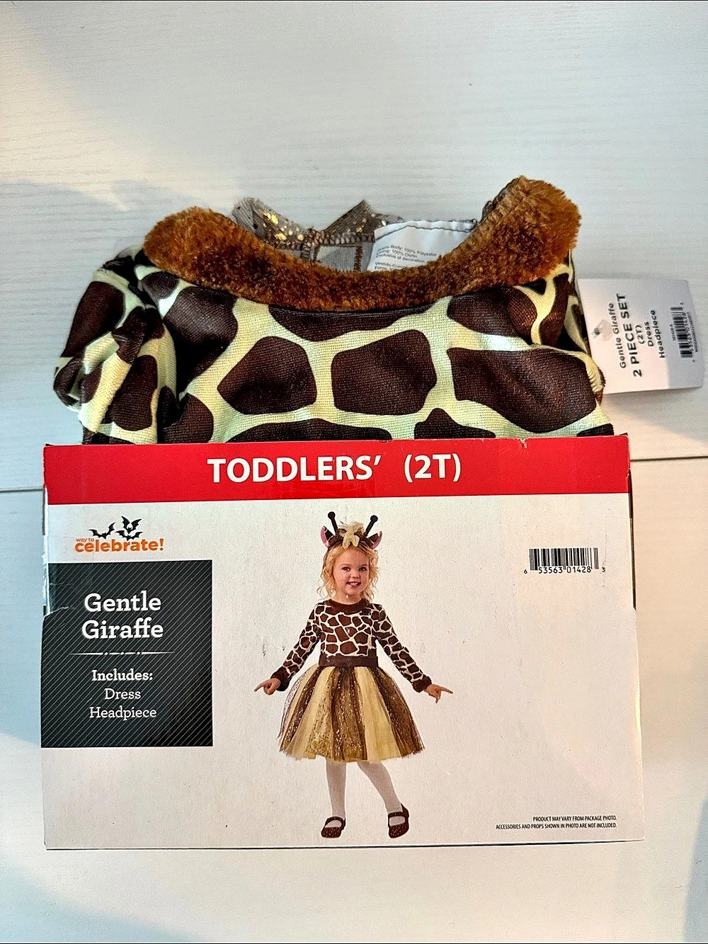 Celebrate! Gentle Giraffe! Giraffe Costume Girls 2T NWT